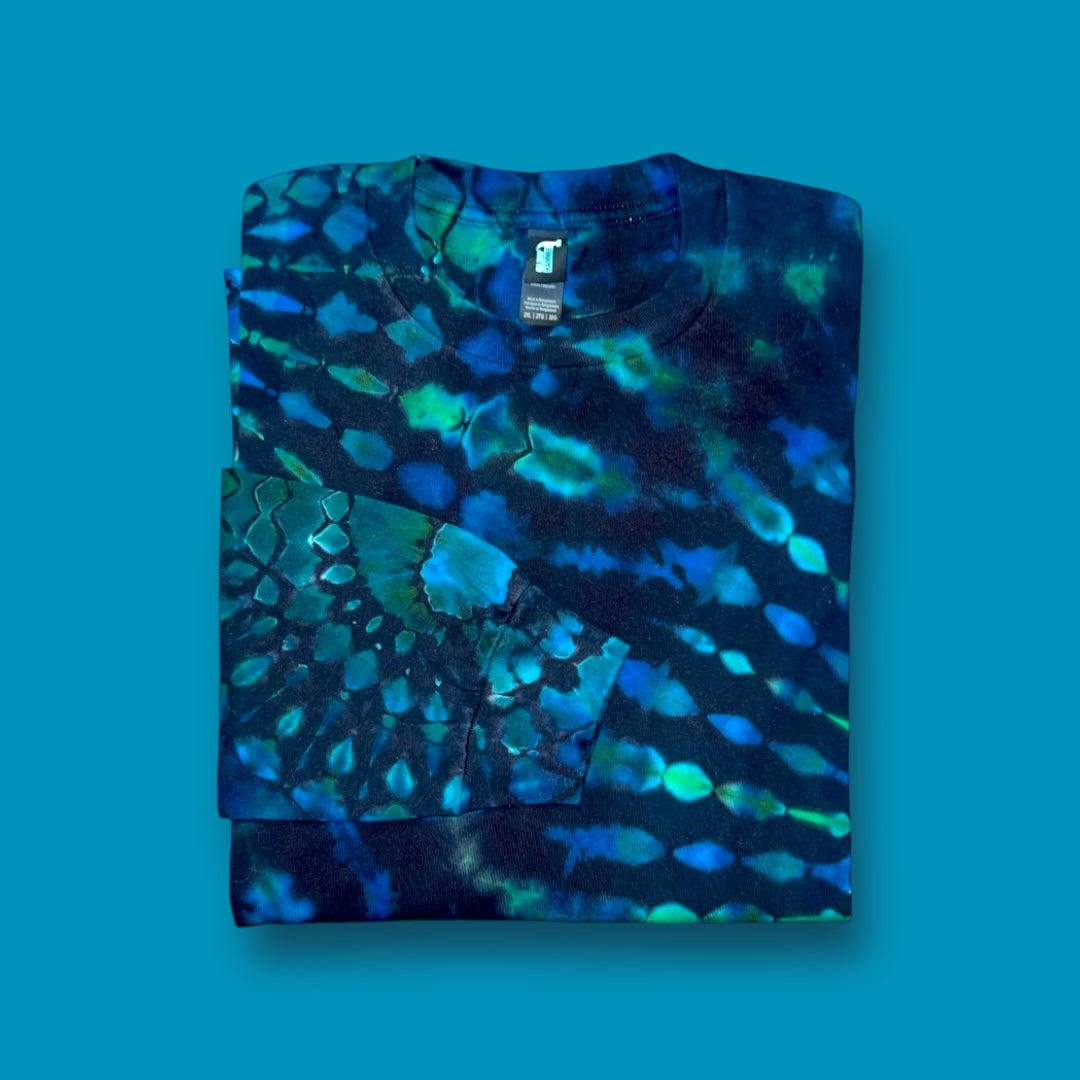 Winter Fresh Stained Glass Reverse - Adult XXLarge Long Sleeve