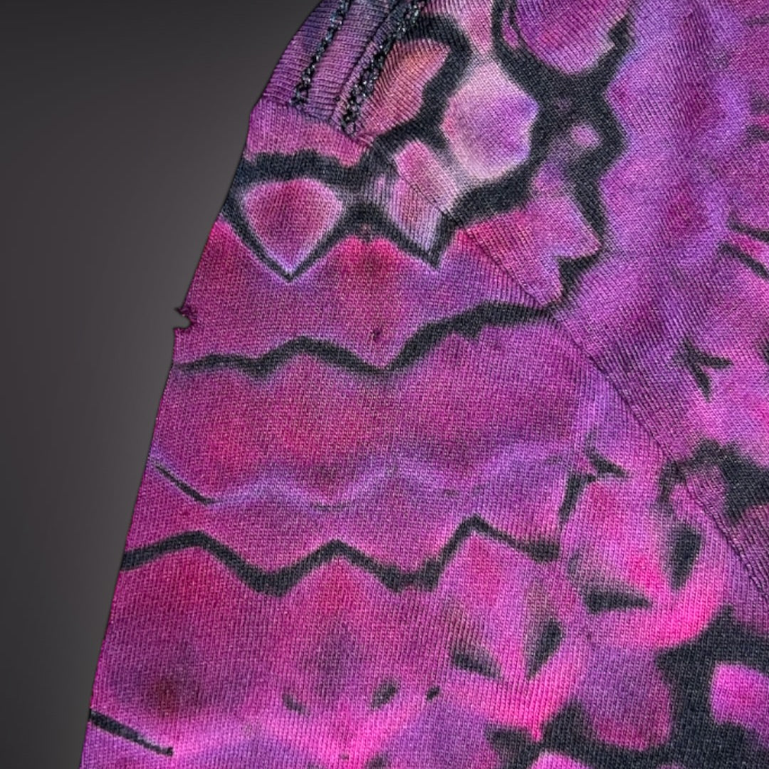 Adult Small - Northern Lights Hooded Reverse Long Sleeve Shirt - Small Defect