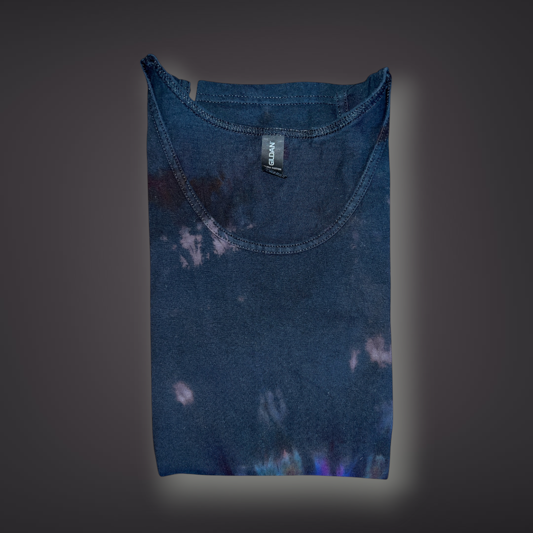 Adult XLarge - Banded Reverse Dye Tank - Dark Rainbow