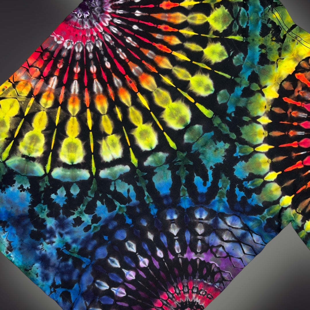 Adult XXLarge - Dark Rainbow Reverse Short Sleeve Shirt