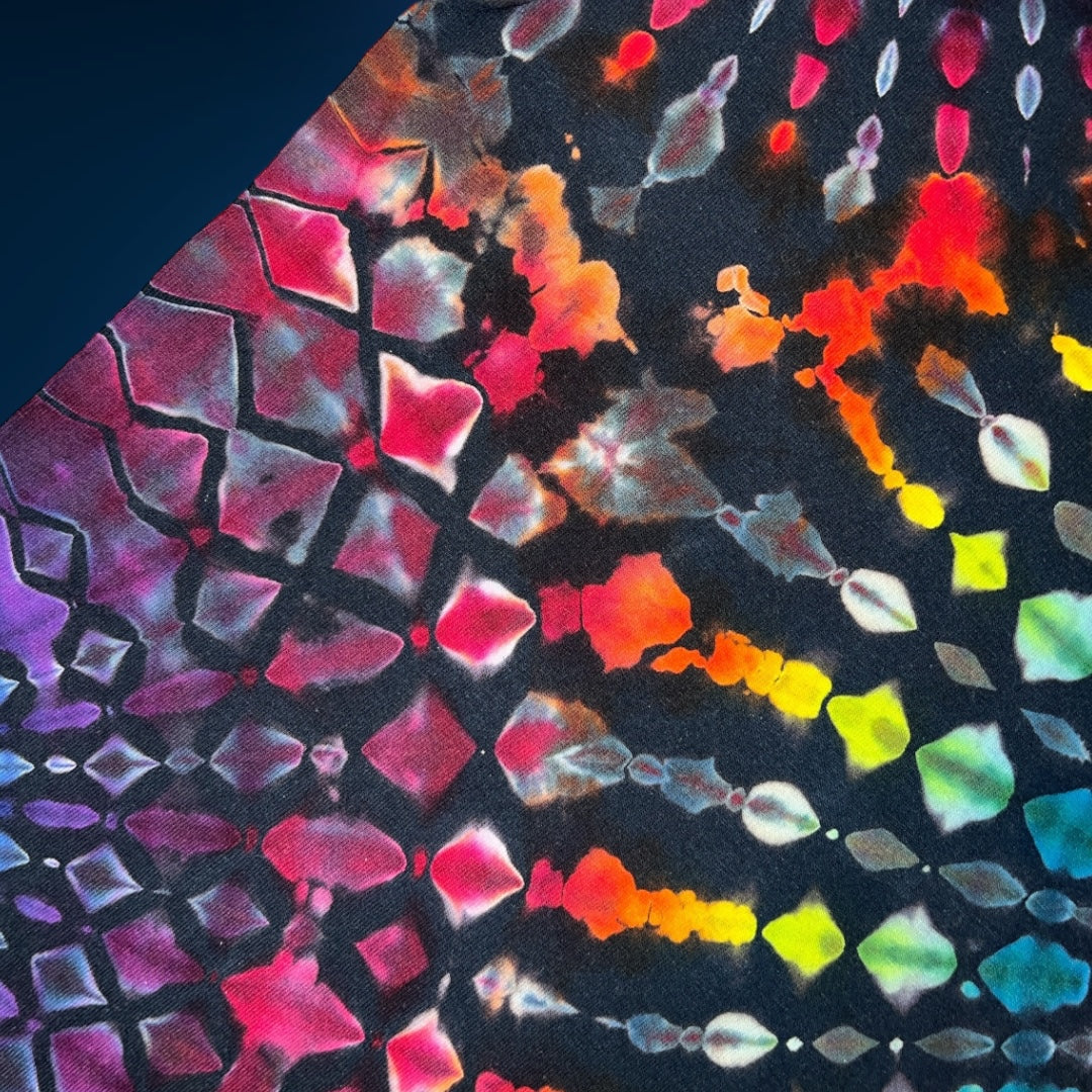 MADE TO ORDER - Adult OR Kid's DARK RAINBOW Stained Glass Reverse Dye Shirt - MADE TO ORDER