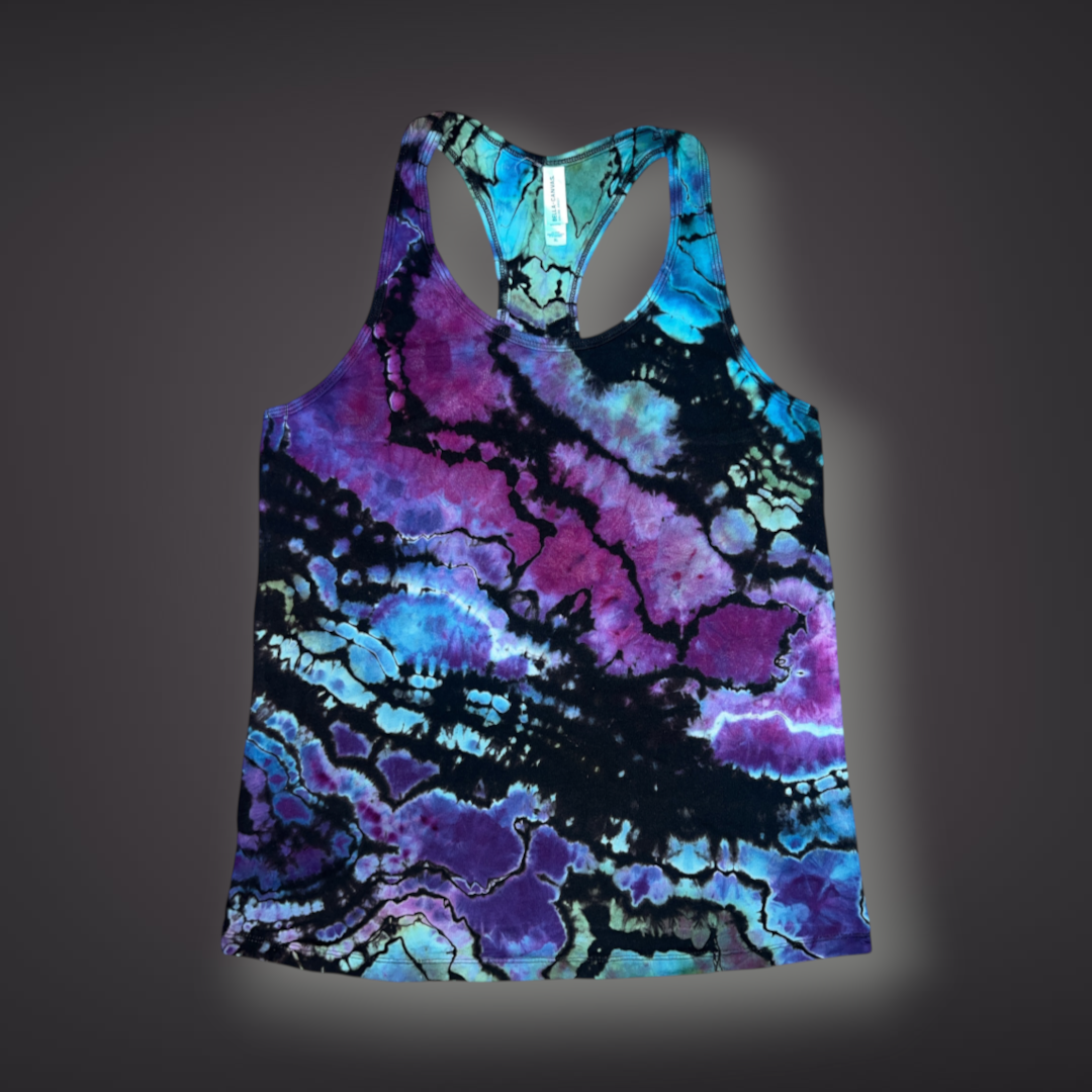 Women's XLarge - Geode Reverse Dye Racerback Tank - Abalone Shell