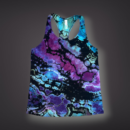 Women's XLarge - Geode Reverse Dye Racerback Tank - Abalone Shell