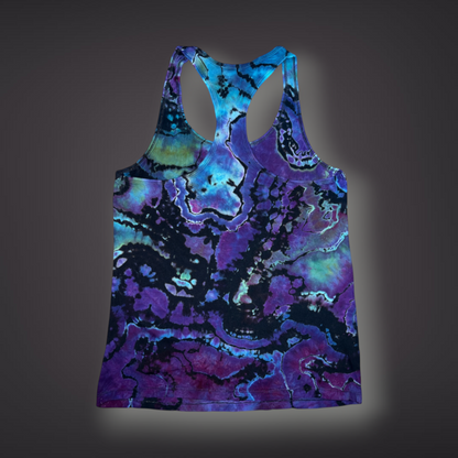 Women's Medium - Geode Reverse Dye Racerback Tank - Abalone Shell