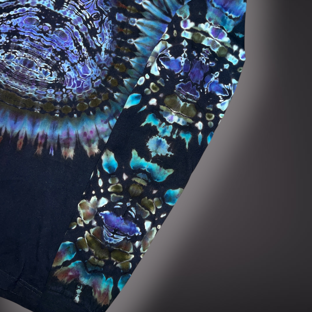 Adult XXLarge - Hooded Long Sleeve Reverse Tribal - Mystic Lake