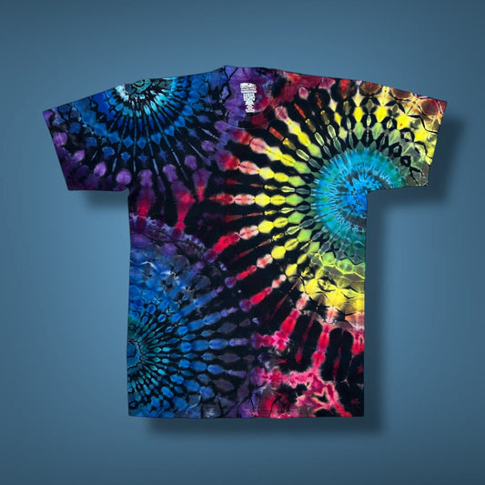 🖤🌈Dark Rainbow 🌈🖤 Reverse Dye - Adult Medium Short Sleeve