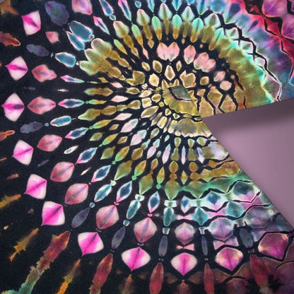 Stained Glass Reverse Dyed Hooded Long Sleeve - Ruby Glow - Adult Small