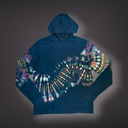 Adult 2XLarge - Banded Hooded Long Sleeve Reverse - Wild Roses