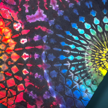 Stained Glass Reverse - Dark Rainbow - Kids Medium Short Sleeve T-Shirt