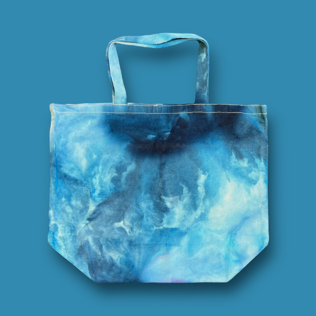 "Icy" Watercolor Canvas Bag