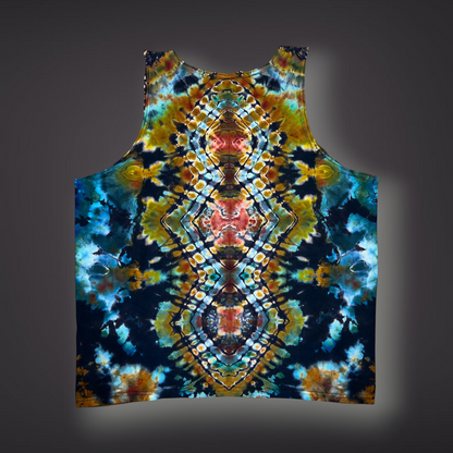 Adult XLarge - Tribal Reverse Dye Tank - Fall Tones