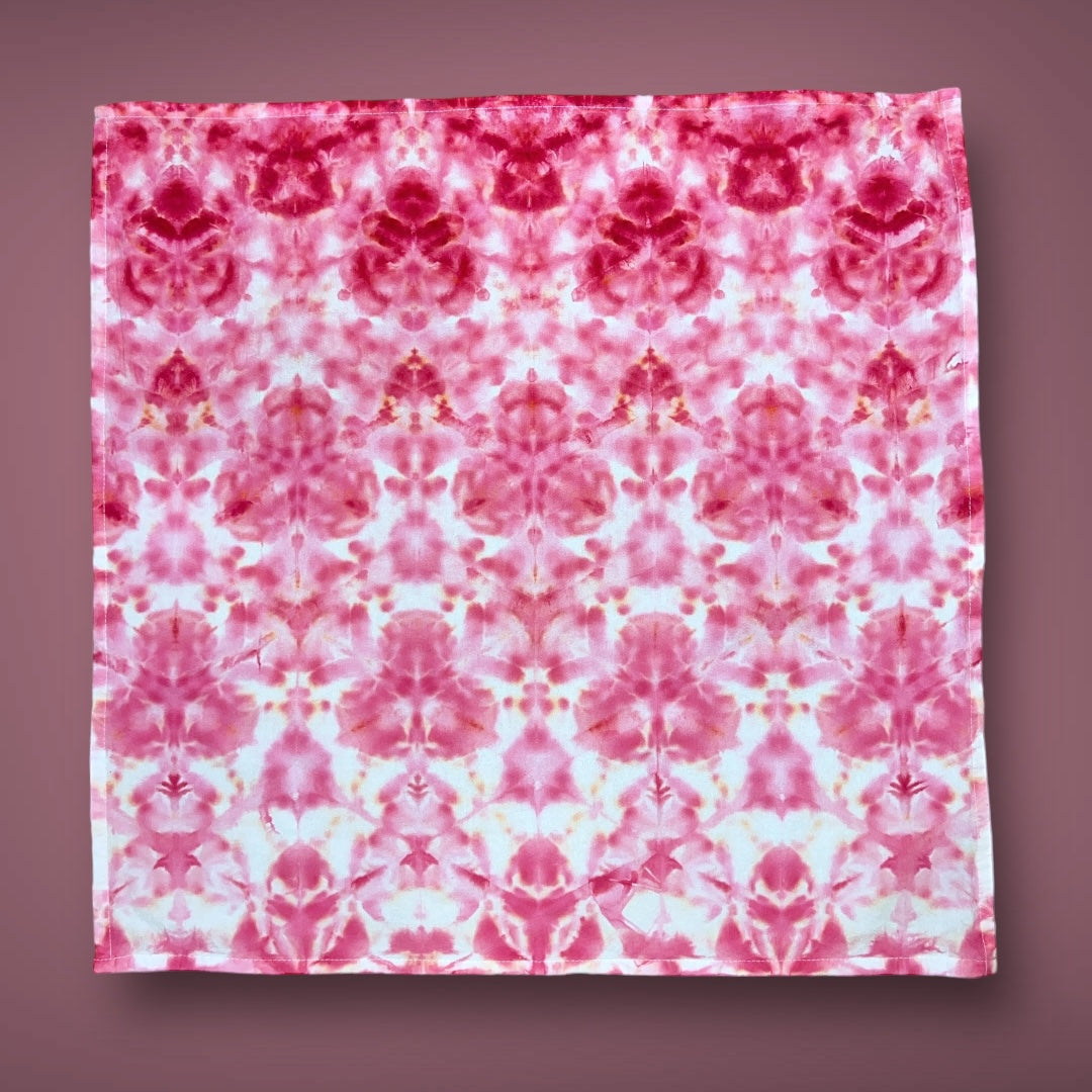 Pink Sunset Shibori Flour Sack Towel