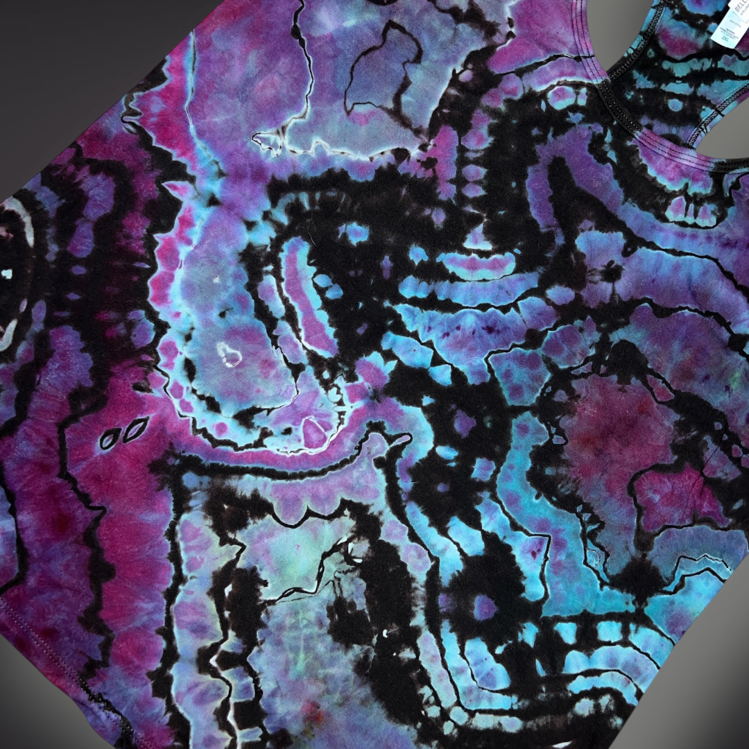 Women's 2XLarge - Geode Reverse Dye Racerback Tank - Abalone Shell
