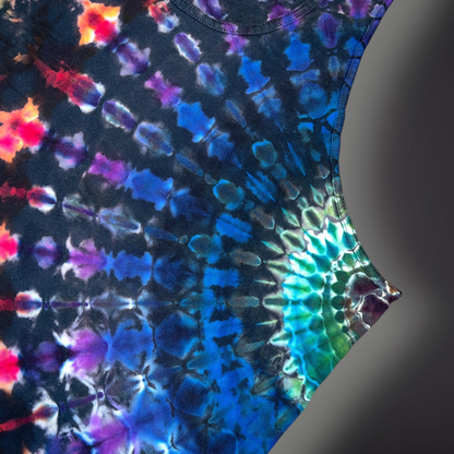 Adult XLarge - Stained Glass Reverse Dye Tank - Dark Rainbow