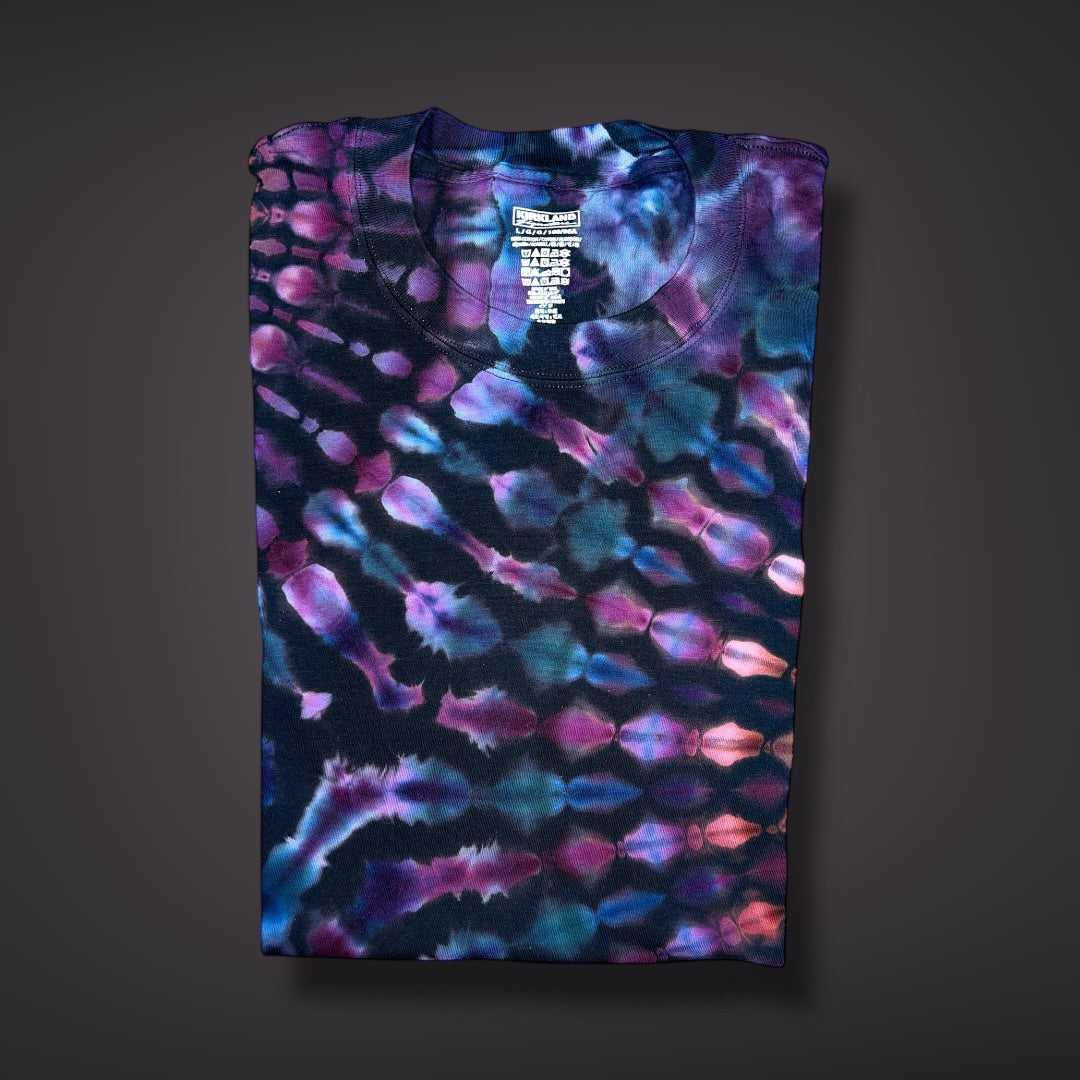 Adult Large - Spring Showers Short Sleeve Stained Glass Reverse