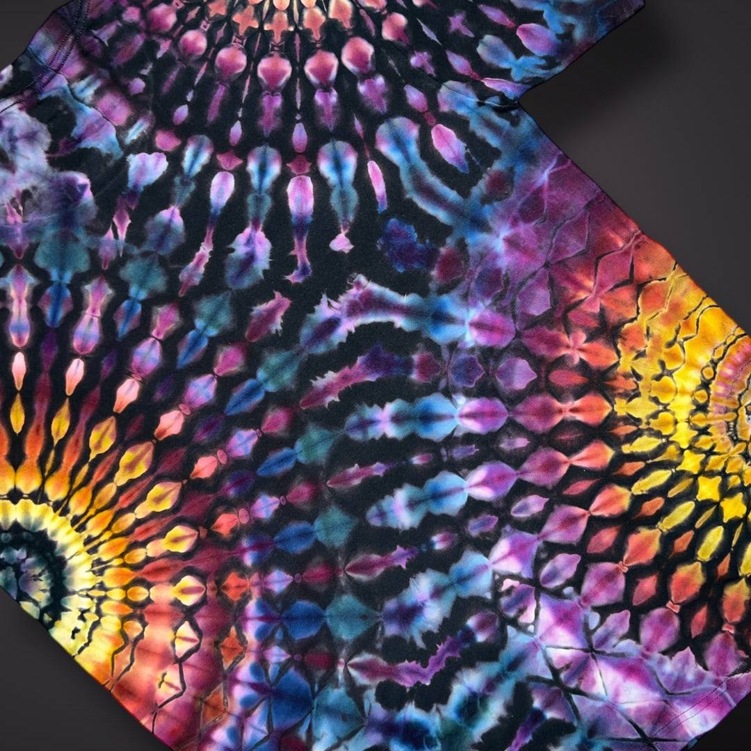 Adult Large - Spring Showers Short Sleeve Stained Glass Reverse