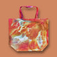 Rich Orange and Rose Watercolor Canvas Bag