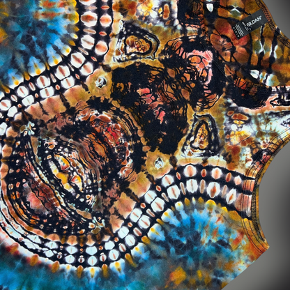 Adult Medium - Tribal Reverse Dye Tank - Fall Tones