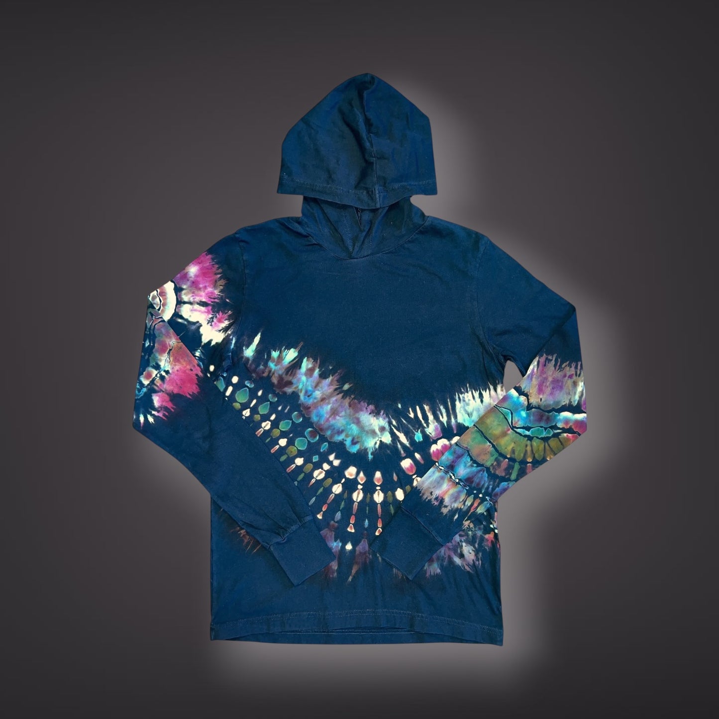 Adult Small - Banded Hooded Long Sleeve Reverse - Wild Roses