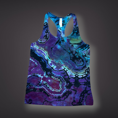 Women's Medium - Geode Reverse Dye Racerback Tank - Abalone Shell