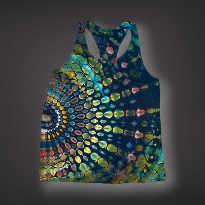 Women's 2XLarge - Stained Glass Reverse Dye Racerback Tank - Fall Tones