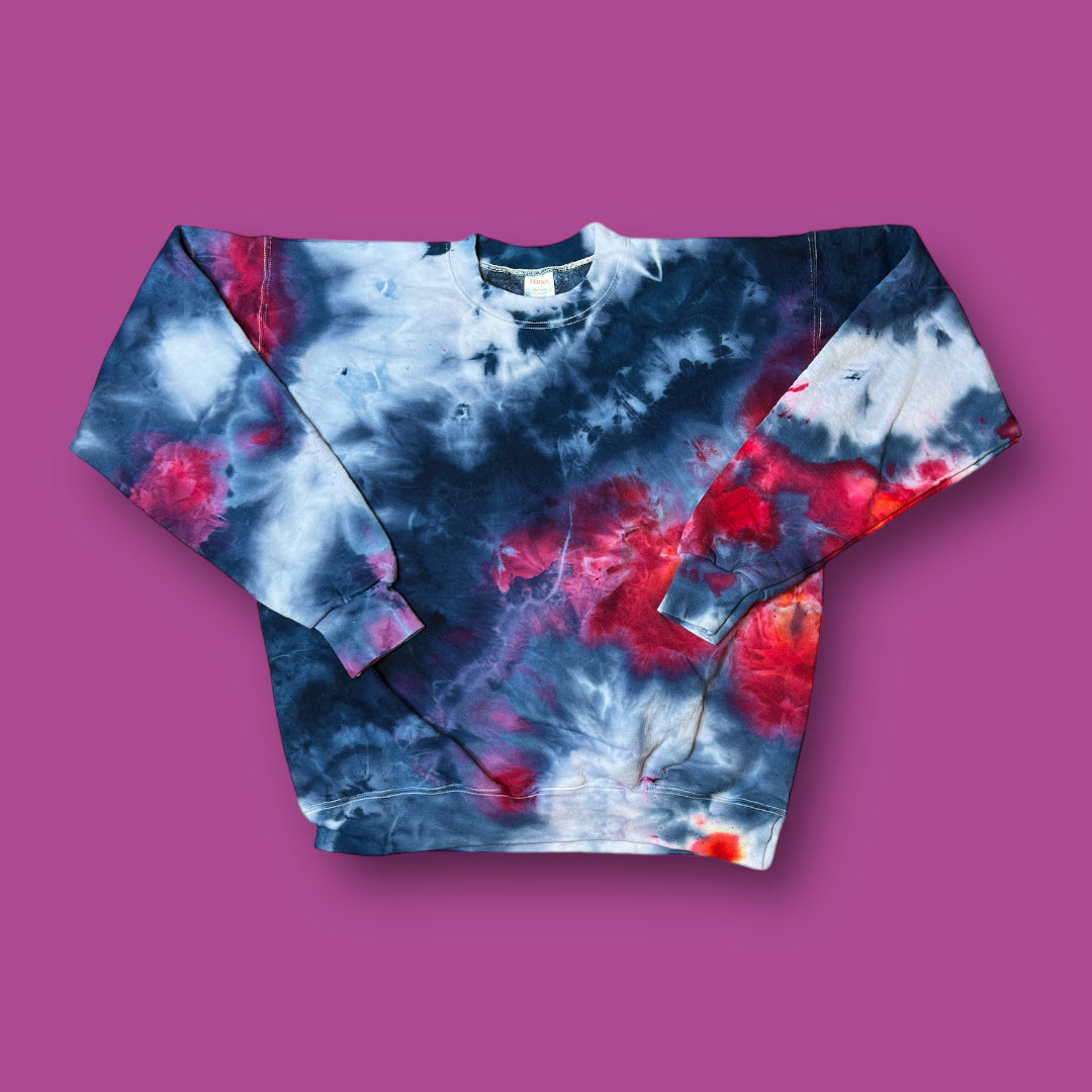 Hot Pink Nebula Sweatshirt Unisex Medium