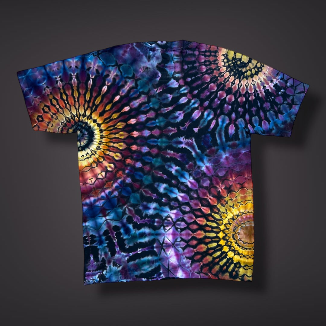 Adult Large - Spring Showers Short Sleeve Stained Glass Reverse