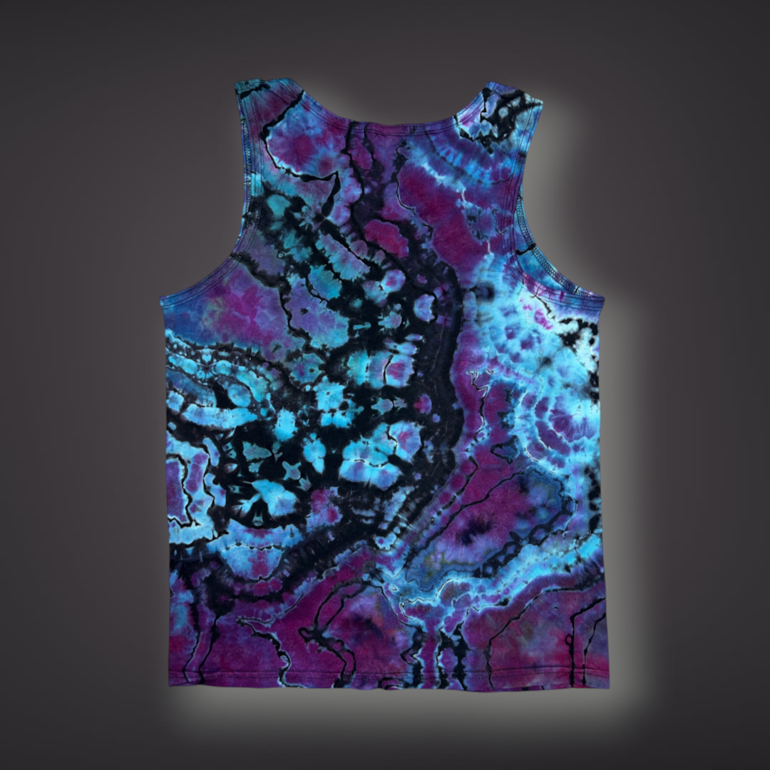 Adult Small - Geode Reverse Dye Tank - Abalone Shell