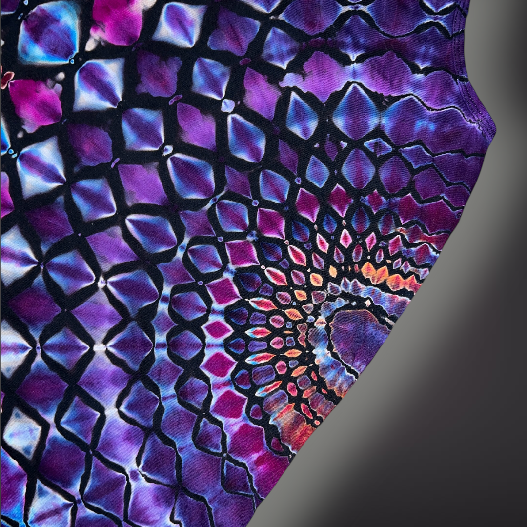 Women's XLarge - Stained Glass Reverse Dye Racerback Tank - My Favorite Colorset Ever!