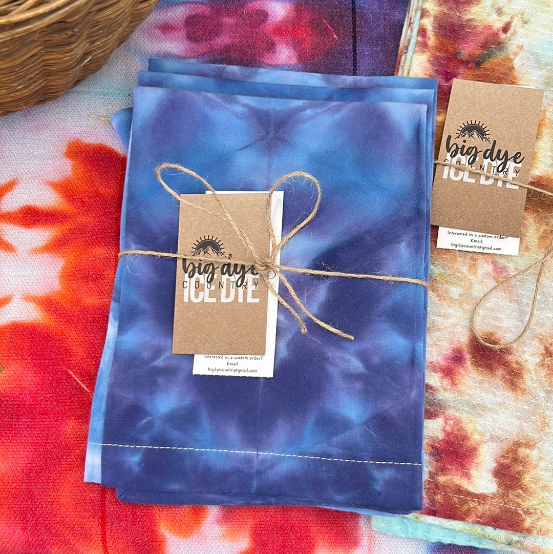 Purple Shibori Ice Dyed Napkins