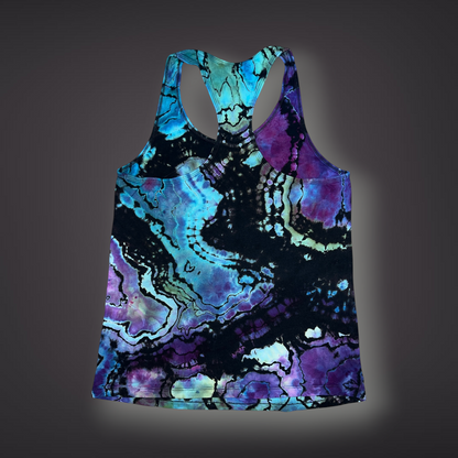 Women's XLarge - Geode Reverse Dye Racerback Tank - Abalone Shell