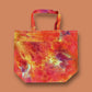 Rich Orange and Rose Watercolor Canvas Bag