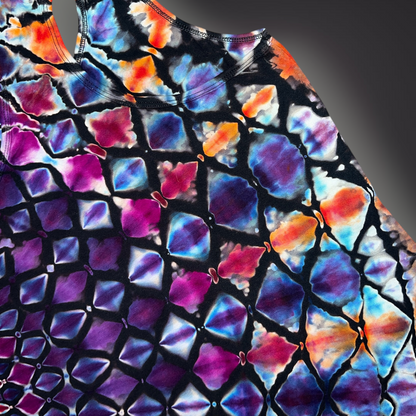 Women's XLarge - Stained Glass Reverse Dye Racerback Tank - My Favorite Colorset Ever!