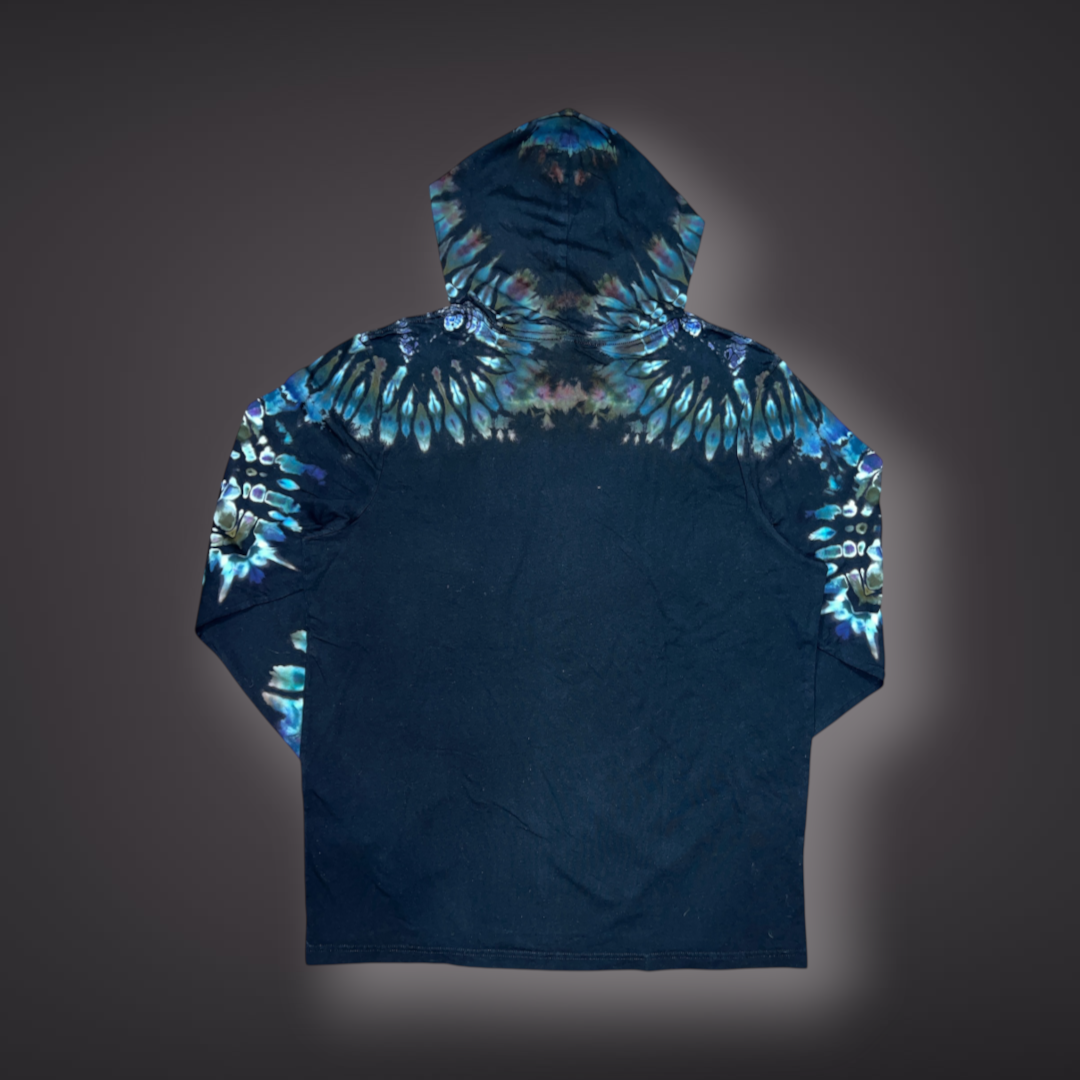 Adult XXLarge - Hooded Long Sleeve Reverse Tribal - Mystic Lake