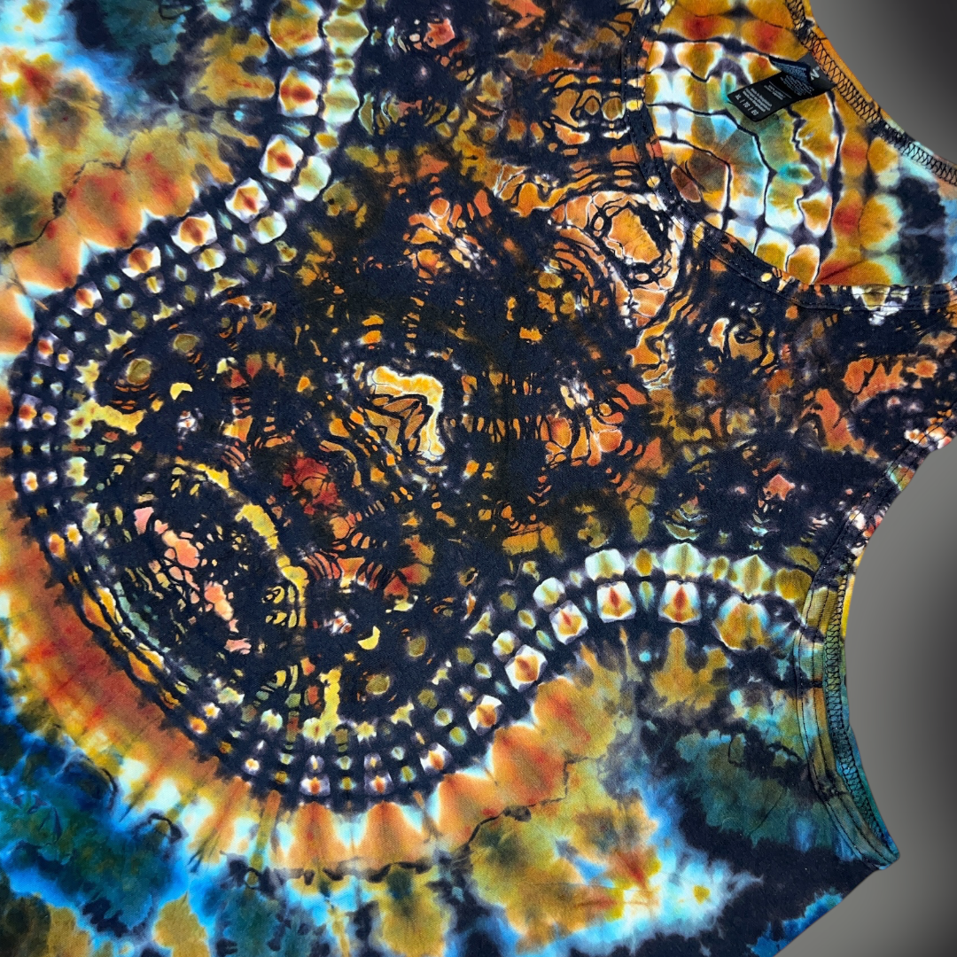 Adult XLarge - Tribal Reverse Dye Tank - Fall Tones