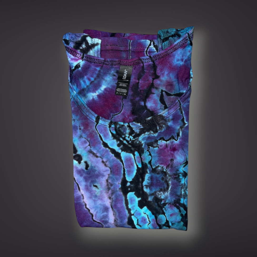 Adult Small - Geode Reverse Dye Tank - Abalone Shell