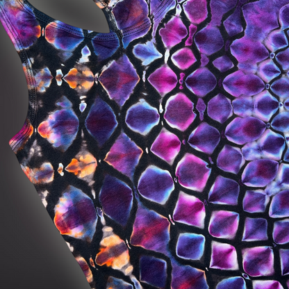Women's Medium - Stained Glass Reverse Dye Racerback Tank - My Favorite Colorset Ever!