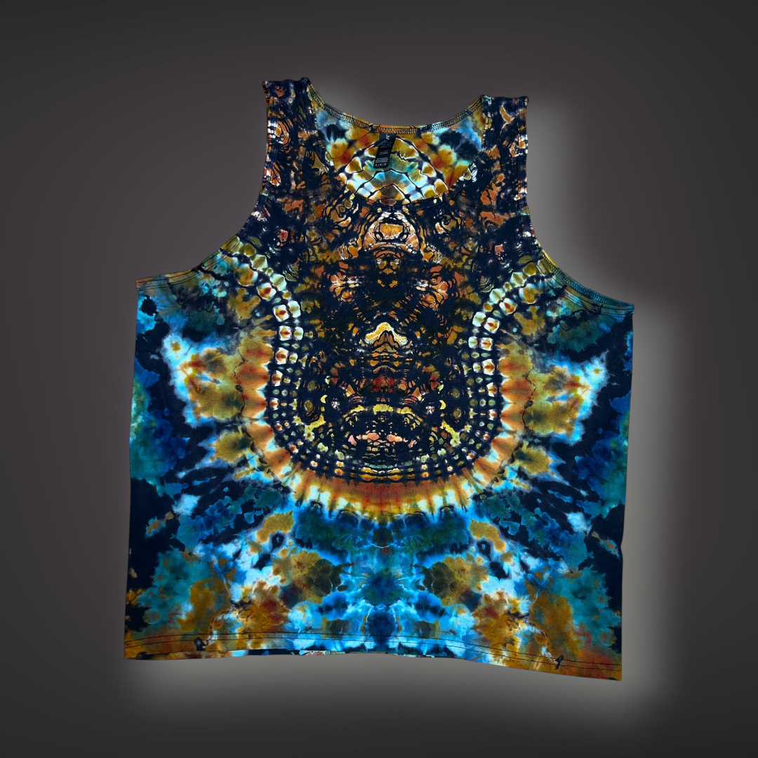 Adult XLarge - Tribal Reverse Dye Tank - Fall Tones