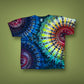 Stained Glass Reverse - Dark Rainbow - Kids Small Short Sleeve T-Shirt