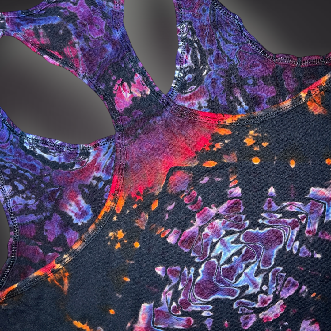 Women's Large - Tribal Reverse Dye Racerback Tank - Pacific Sunset