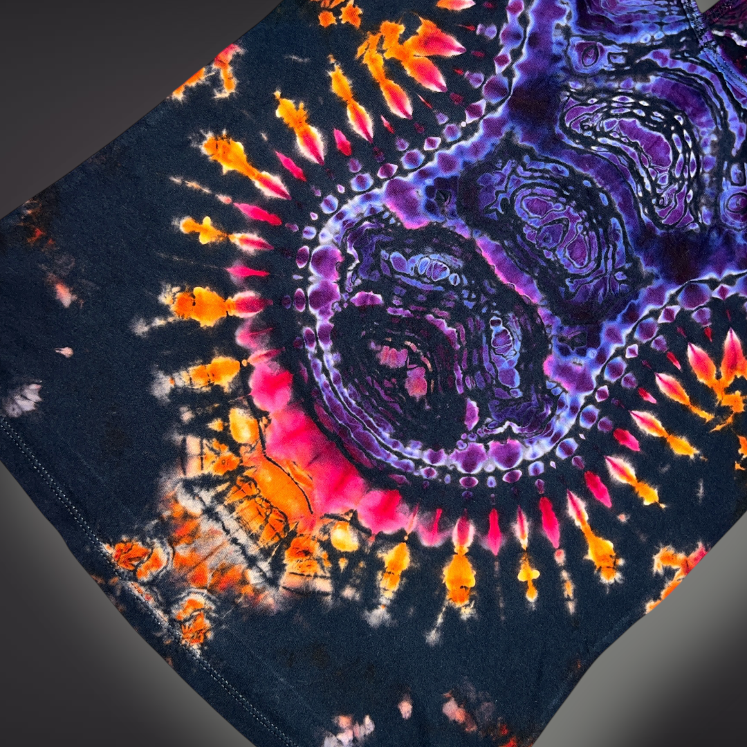 Women's Small - Tribal Reverse Dye Racerback Tank - Pacific Sunset