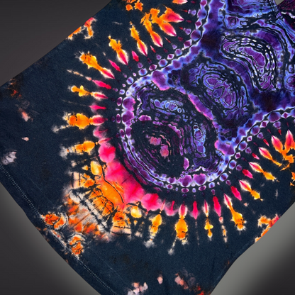Women's Small - Tribal Reverse Dye Racerback Tank - Pacific Sunset