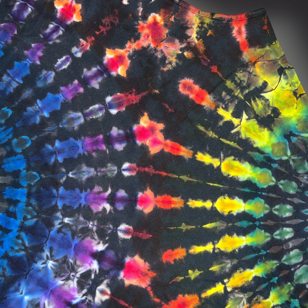 Adult XLarge - Stained Glass Reverse Dye Tank - Dark Rainbow