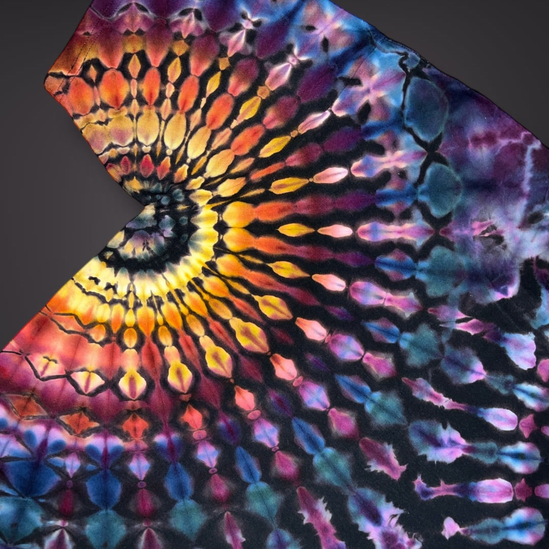 Adult Large - Spring Showers Short Sleeve Stained Glass Reverse