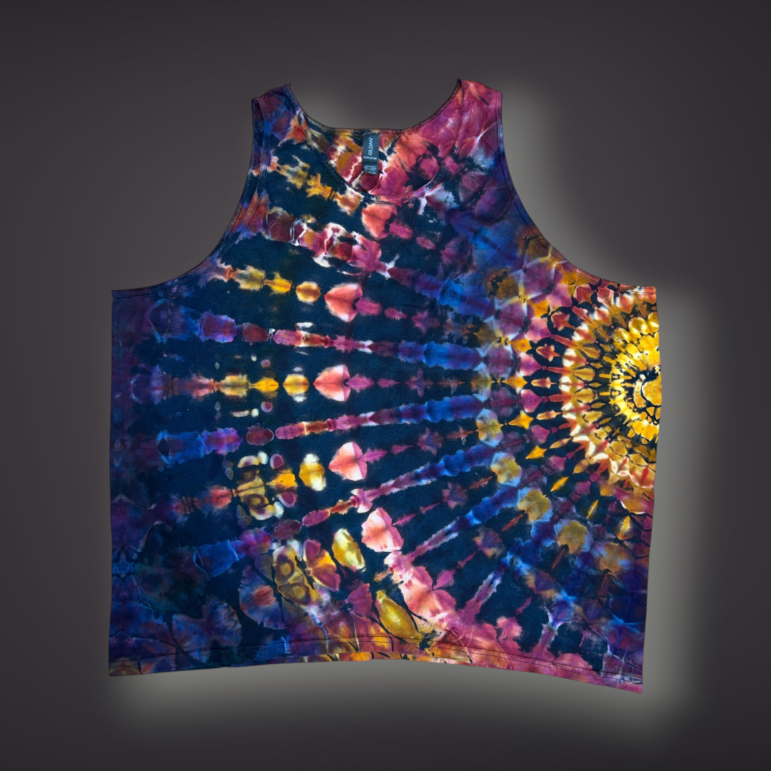 Adult 3XL - Stained Glass Single Reverse Dye Tank - Spring Showers
