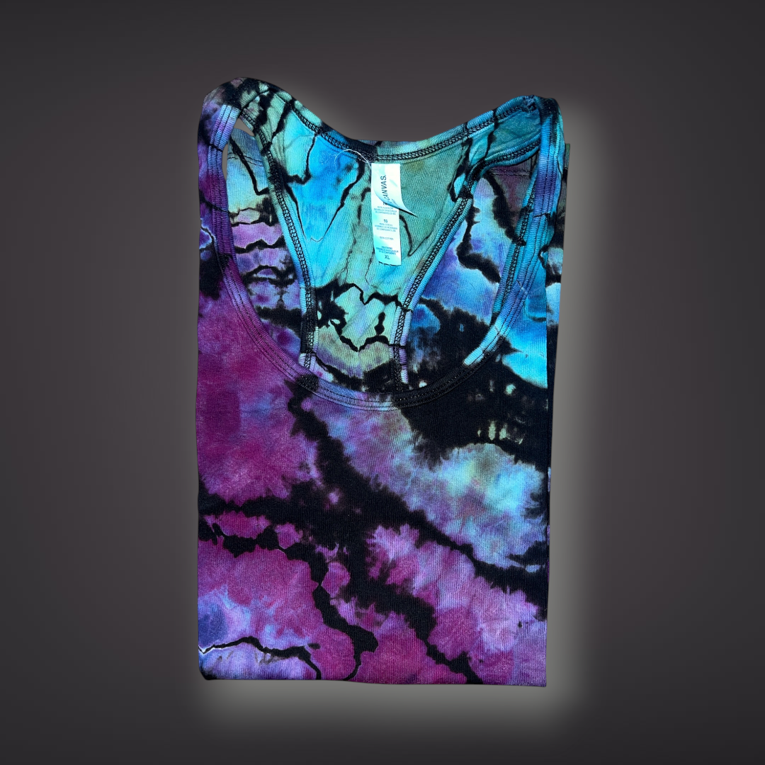 Women's XLarge - Geode Reverse Dye Racerback Tank - Abalone Shell