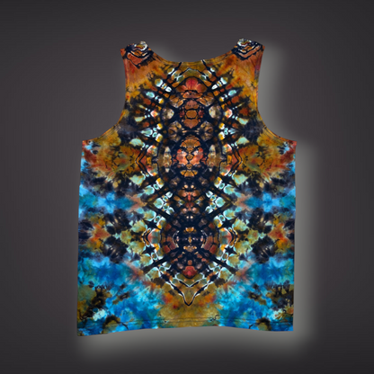 Adult Medium - Tribal Reverse Dye Tank - Fall Tones