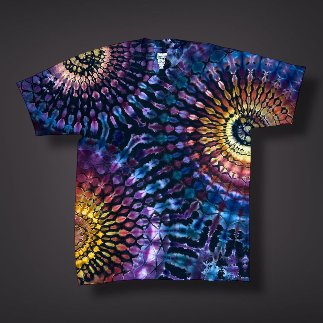 Adult Large - Spring Showers Short Sleeve Stained Glass Reverse