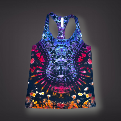 Women's Medium - Tribal Reverse Dye Racerback Tank - Pacific Sunset