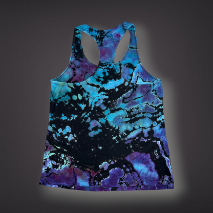 Women's Large - Geode Reverse Dye Racerback Tank - Abalone Shell